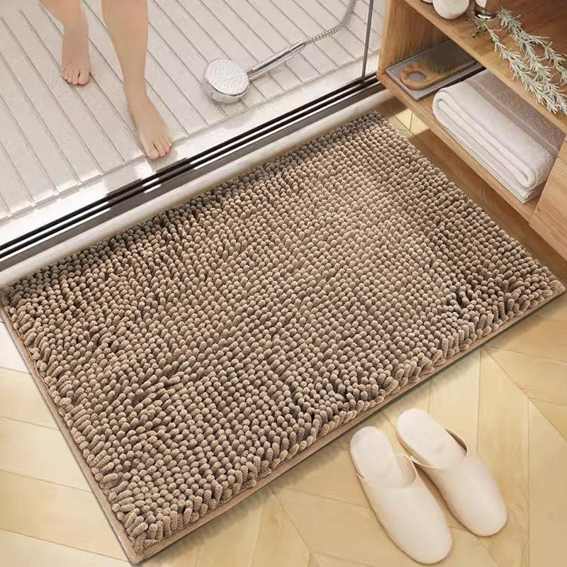 Bathroom Door Foot Mat Bathroom Anti-slip Mat Toilet Door Blanket Solid Color Bathroom Absorbent Floor Mat
