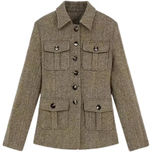 Women's Spring and Autumn Overalls Jacket Female Vintage Look Slimmer Jacket