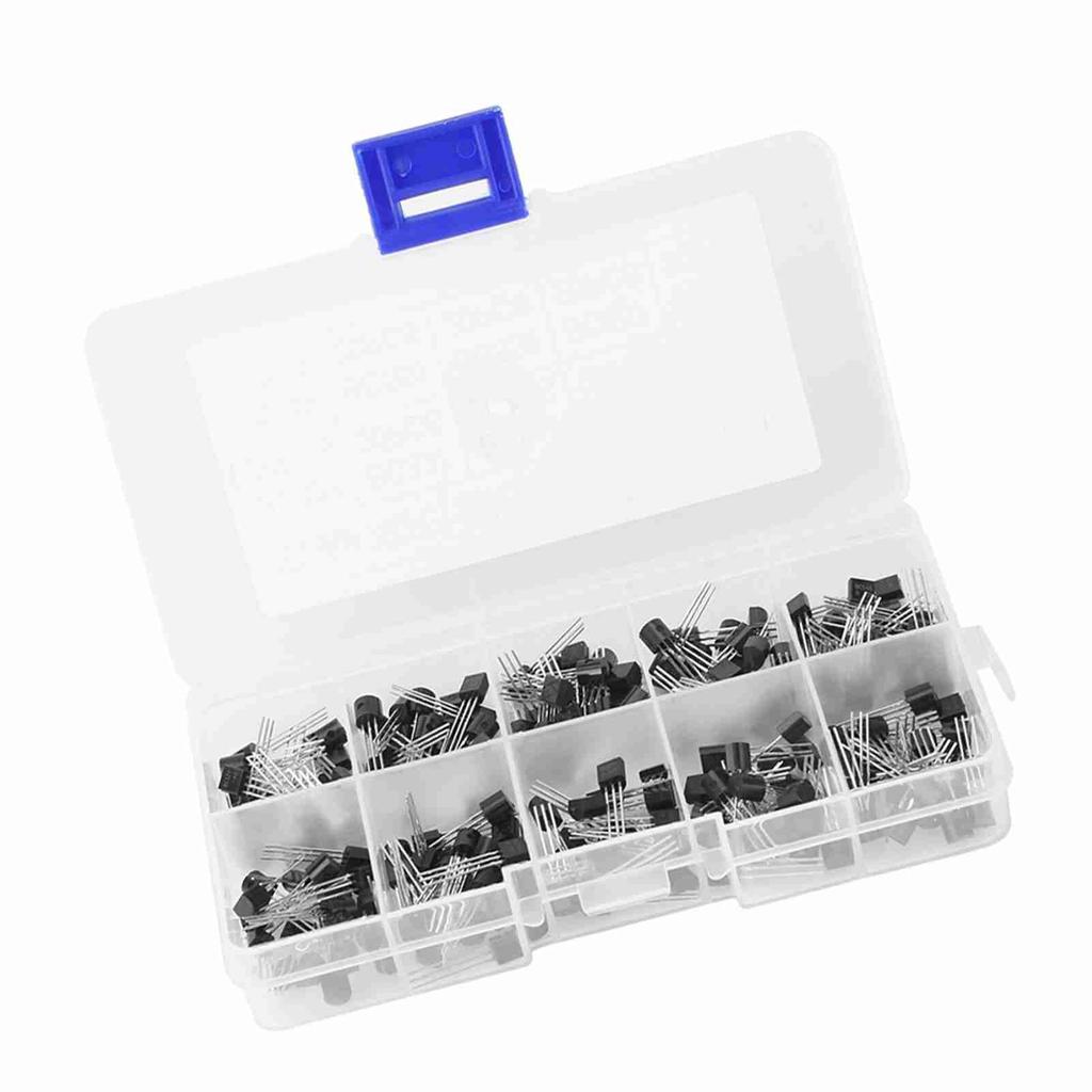 200pcs 10 Values NPN PNP TO‑92 BC327‑BC558 Transistor Assortment DIY Kit