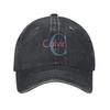 Calvin Gesticktes Logo Gewaschene Canvas Baseballkappe Klassisch Schwarz Verstellbare Mütze für Unisex und Damen Lässiger Streetwear-Stil