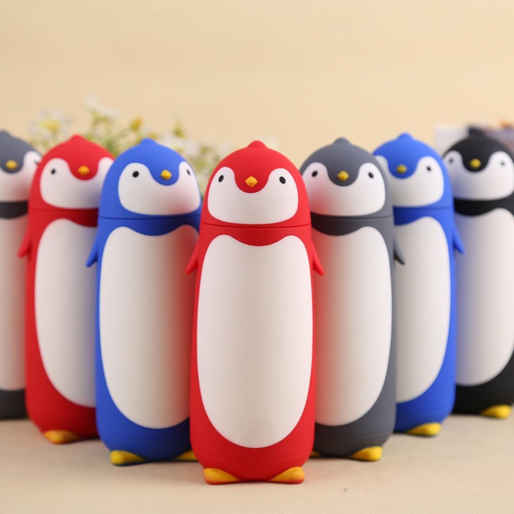 280ml Penguin Thermos Bottle Double Wall Vacuum Water Bottle Penguin Insulating Bottle  Office