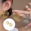 Dissymmetry Geometric Wraparound Earrings Unique Irregular Circle Shape Hollow Iron Earrings Comfort Fit For Daily Wear Party