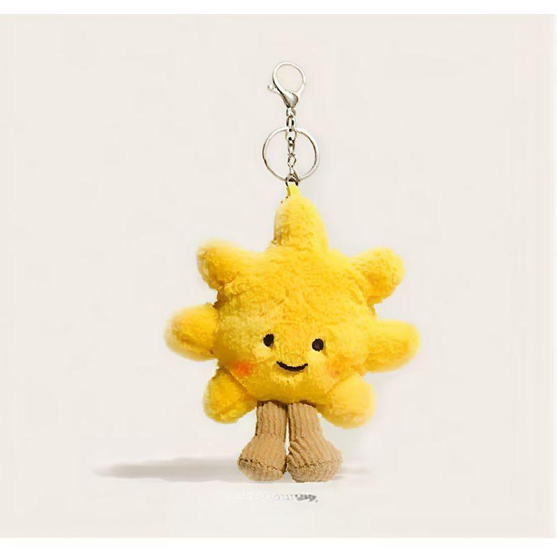 

Bag Plush Pendant Doll Small Size Girl Cute Women Exquisite High Sense Rainbow SUNFLOWER Car Keychain Basics [sunflower] Pendant