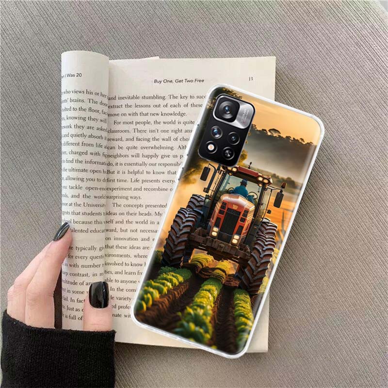Traktor Bauernhof Handyhülle Für Redmi Note 13 12 Pro Plus 14 15 Pro 5G 11 11T 11E 11S 10 Pro 10S 9 9S Hülle Handy Klar TPU Capa Case