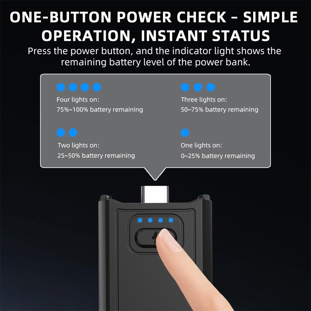 For DJI Osmo Pocket 3 Portable Battery Hand Grip Lightweight Action Camera Fast Charging Handle Camera Handheld Power Bank