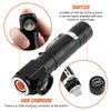 Super Bright LED Headlamp Rechargeable 90° Headlight 18650 Type C Flashlight with Magnet Tail for Outdoors Camping Hunting