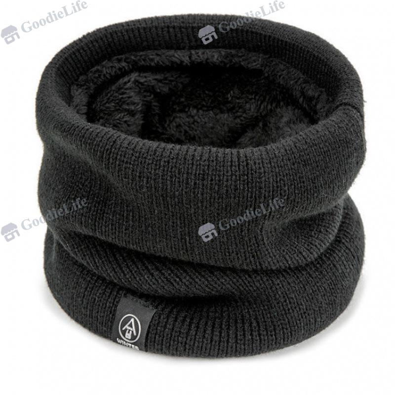 

Зимний шарф Утепленный флисовой подкладкой Унисекс Теплый Защита шеи Уличные виды спорта Катание Модный Корейский стиль чёрный