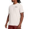 Under Armour UA Dosažení vrcholu Volný střih Kulatý výstřih Tričko s potiskem písmen Krátký rukáv Pánská trička Off-White 1382906-110