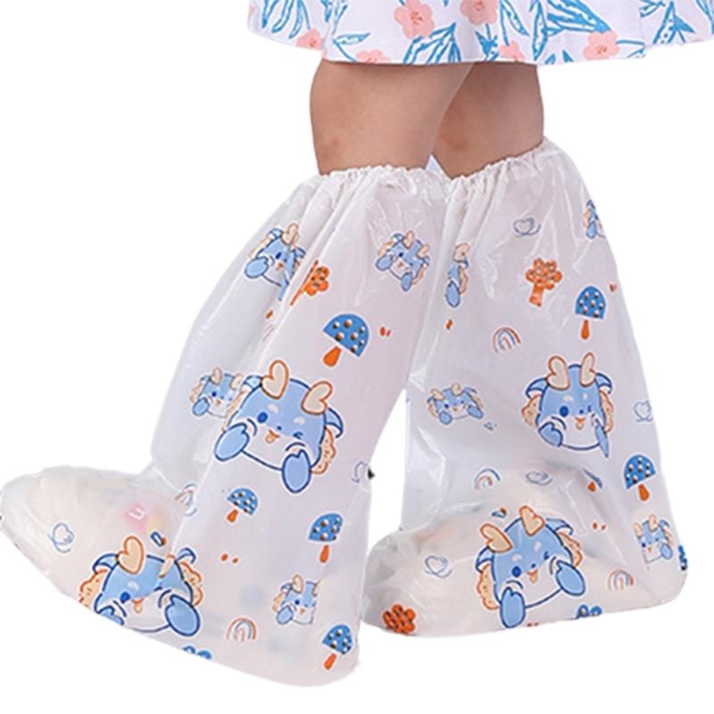 High Top Design Shoe Covers Disposable Water Resistant Boot Covers Overshoes Shoe Protectors Thickened Rain Shoes