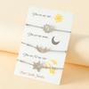 Stainless Steel for Sun Moon Star Bracelets Temperament Chain Couple Card Bracel