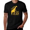 Crazy Giraffe Lady Tshirt Relaxed Casual Short Sleeve Tee