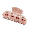 Fruit Theme Cherry Hair Claw Clip For Girl And Youth Women Acetate Hair Clamp With Strong Grip Secure Hold for Daily Use