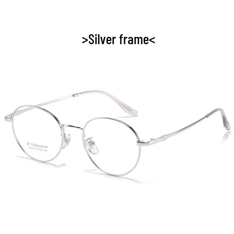 Ultra-Light Titanium Myopia Glasses Frame - Anti-Blue Light, Eye Protection, Student-Friendly, Model 2243 Myopia Anti-Blue Light Compatible