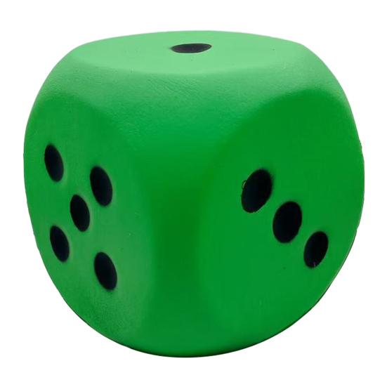 Large Slow-Rising Dice Squeeze Toy Soft PU Fidget for Stress Relief Rounded Corners for Safe Play Colorful Pinch Toy for Board Games