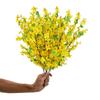 Yellow Silk Forsythia Stems Artificial Forsythia Branches Fake Winter Jasmine Long Stem Spring Floral for Wreaths Home Decor