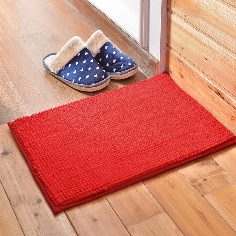 Mikrofaser Kurzhaar Chenille Fußmatte Badezimmer Wohnzimmer Türvorleger Schlafzimmer Teppich Stufenmatte Rutschfester Teppich