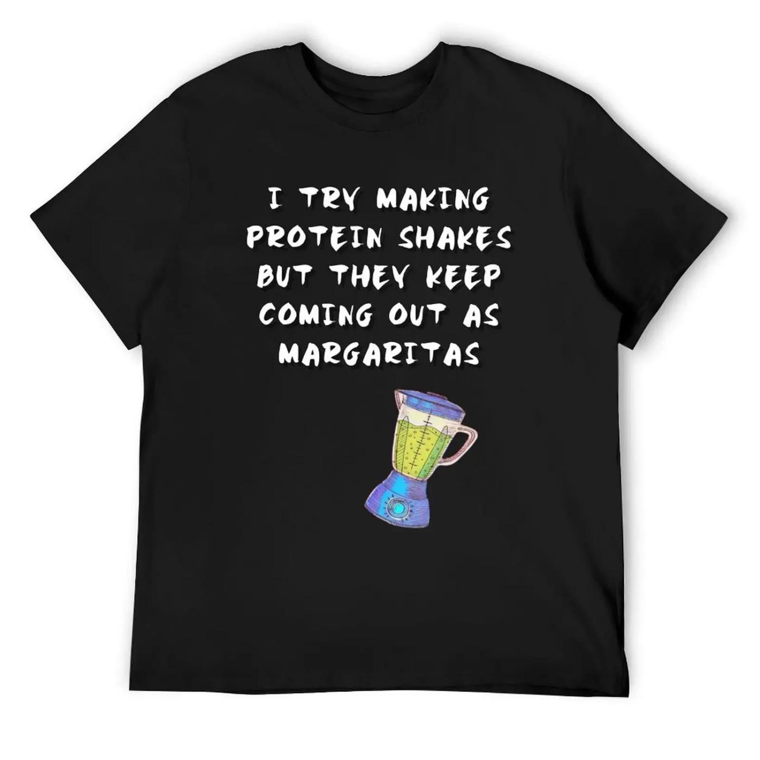 Funny healthy margarita graphic design T-Shirt blanks anime stuff fashion shirts Men s cotton t-shirt S