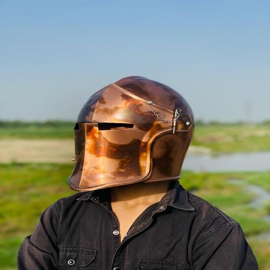 Commando Barbuta Visored Helmet for Cosplay 18g Mild Steel Helmet Warrior Helmet Best Gift for Him