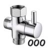 1/2 Brass T-Adapter Bidet Adapter for Bidet Sprayer Toilet with Shut Off Valve Finish Hand Held Bidet Attachment