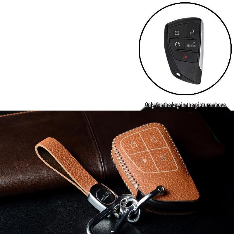 Premium Genuine Cowhide Key Case for Buick Envision: Secure Buckle Set
