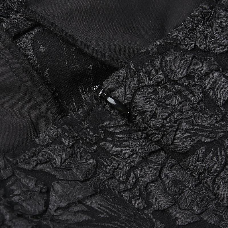 GMXIA Vestido plisado de Halloween, diseño de verano, escote halter cruzado, color liso, vestido con pompadour para mujer