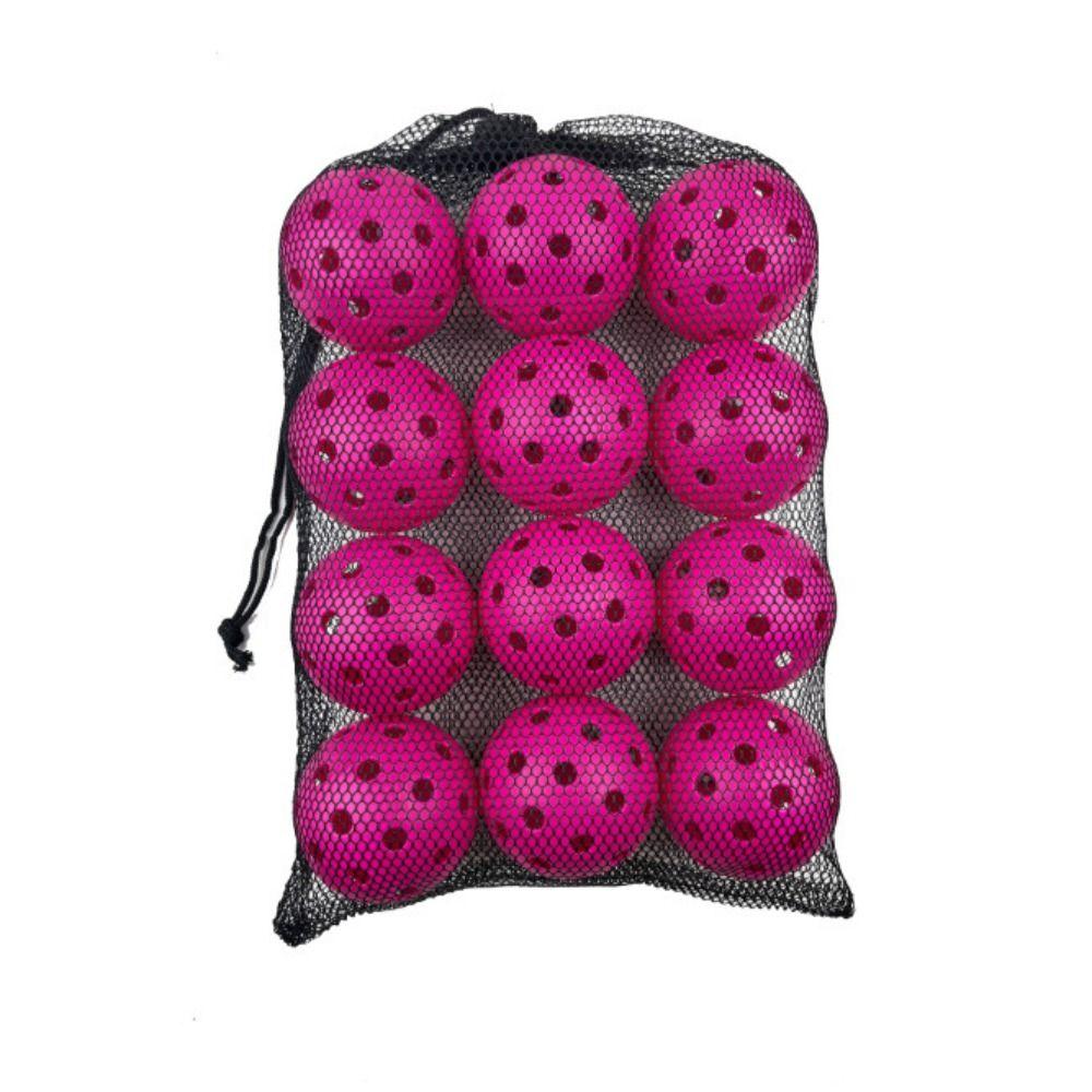 Professional 74MM Pickleball Plastic 40 Holes Competition Pickleball woth Black Mesh Bag Durable Sports Ball Training