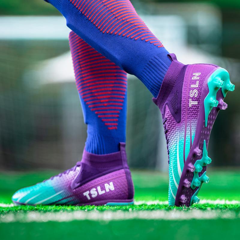 35-46 Pánské velkorozměrové vysoké kopačky dlouhé hřebíky protiskluzové TPR umělé kobylky venkovní dětské kopačky