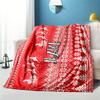 Santa Claus Christmas Customized Your Name Blanket Warm Comfortable Soft Blanket For Chair Office Sofa Bed Sofa Office Camping Suitable For Gifting
