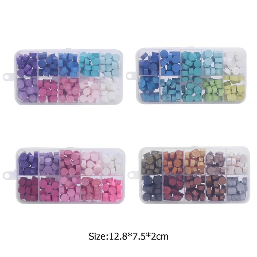 200pcs/box Octagon Fire Painting Pills Sealing Wax Grain Tablet for Stamping