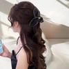 1Pcs Wheat Spike Butterfly Knot Triangle Clip Women's Graceful Audrey Hepburn Style Large Shark Clip Hairpin