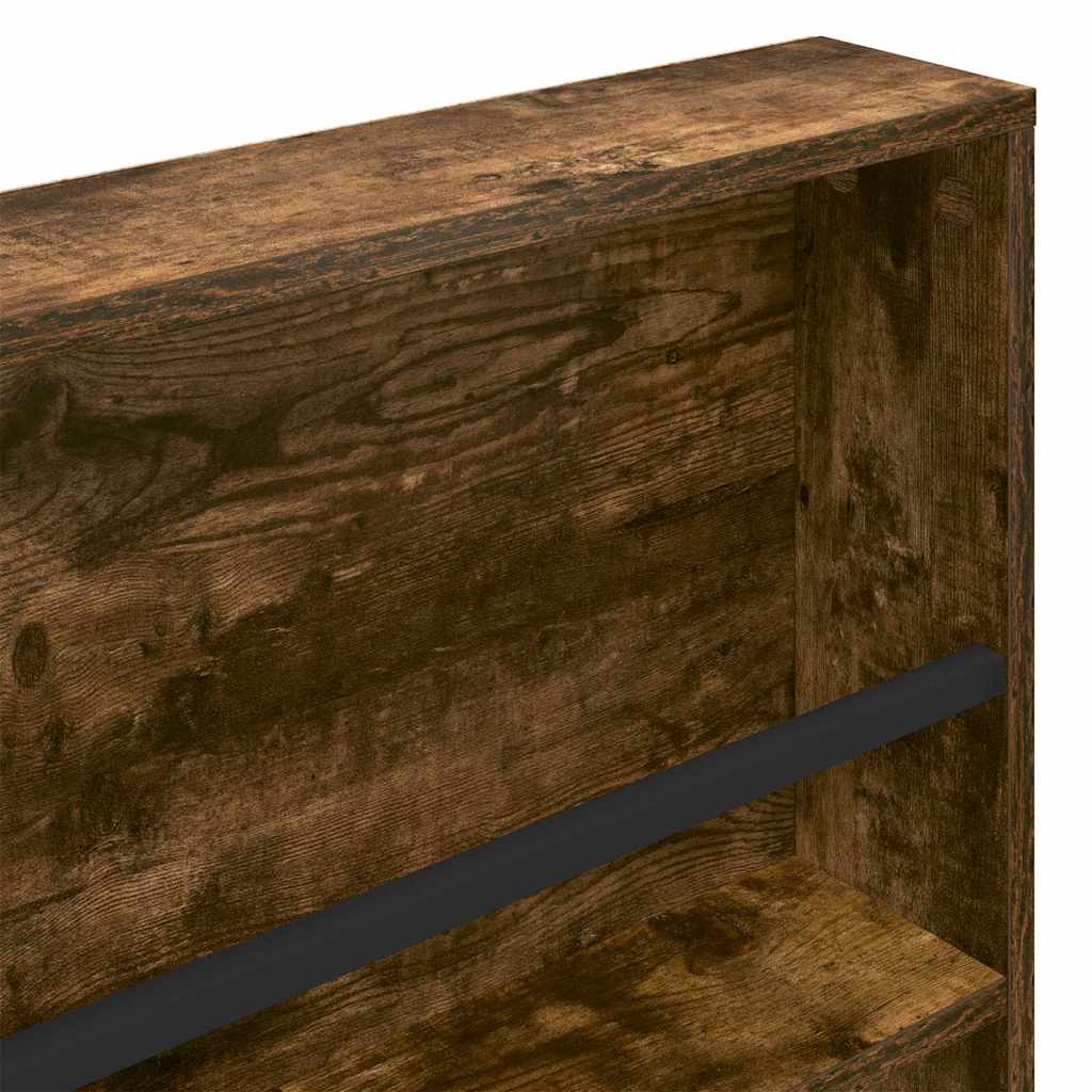 Magazine Shelf Smoked Oak 100 x 12 x 70 cm Wood Based Material