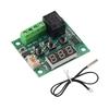 W1209 LED Temperature Controller Module with Case Display Digital Thermostat Module Waterproof NTC Probe -50~110℃ Green