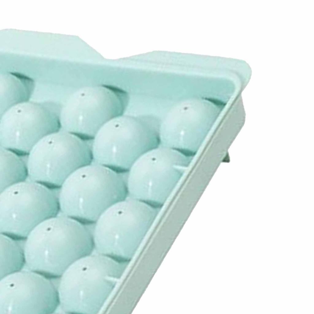 33 Grid Ice Tray with Lid Compact Freezing Balls Mold PP Plastic Sphere Ice Cube Maker for Home Use Blue