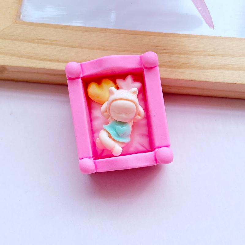

6pcs New Mixed Cute Mini Simulated Crib Flat Back Cabochon Crafts Clothing DIY Scrapbooking Accessories