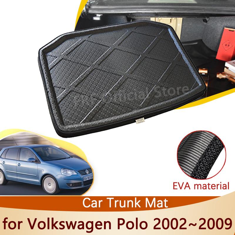 

Авто для Volkswagen VW Polo 9N 2002 2003 2004 2005 2006 2007 2008 2009 Mk4 автомобильные аксессуары задний коврик багажника подставка для пола
