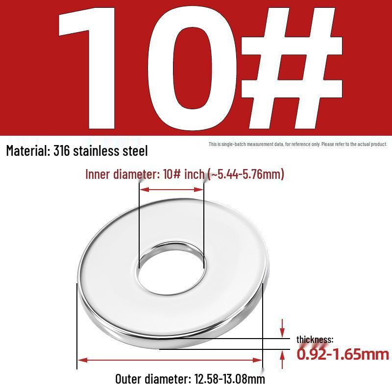 304/316 Stainless Steel Flat & Round Washers Collection