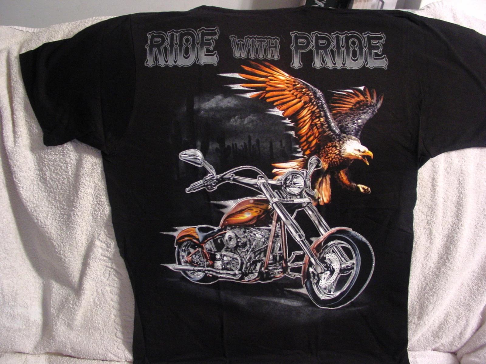 

EAGLE MOTORCYCLE RIDE WITH PRIDE BIKER BIKE T-shirt M