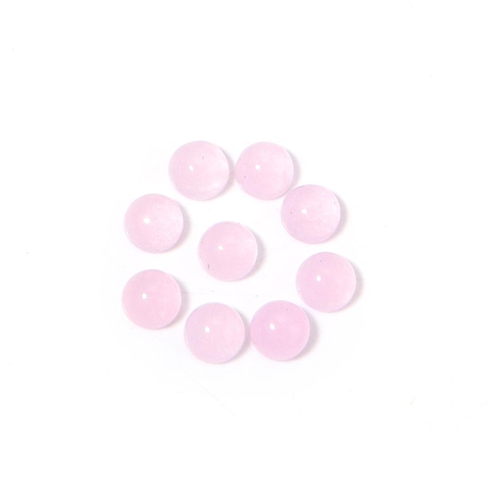

5-10pcs 4-25mm Pink Jade Cabochon Beads Round Natural Stone Cabochon Cameo For DIY Jewelry Making Ring Earring Necklace Findings