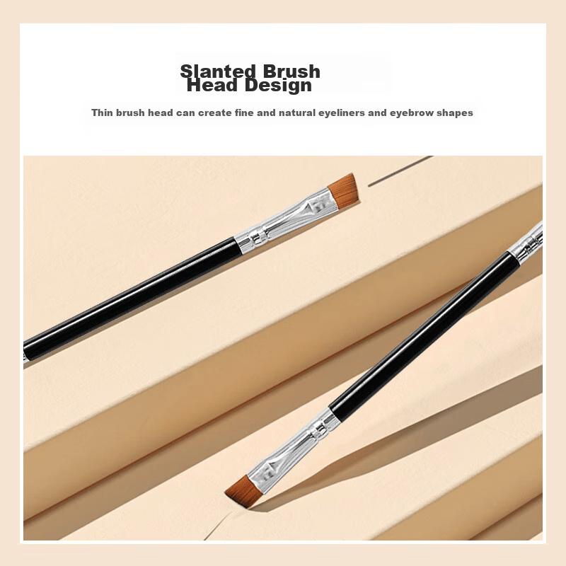 UPLUS Multifunctional Dual-Ended Eyebrow and Lash Makeup Brush, Angled Spiral Brush, 1 pack