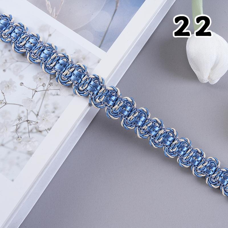 12 Meter Braided Lace Trim Fabric Fringe 1.5cm Width Lace Ribbon Apparel Curtain Diy Sewing Accessories Upholstery Decor Crafts