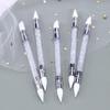 1Pc Dual-Ended 2 Ways Nail Art Silicone Sculpture Pen Carving DIY Painting Glitter Rhinestone Acrylic Manicure Dotting Tool