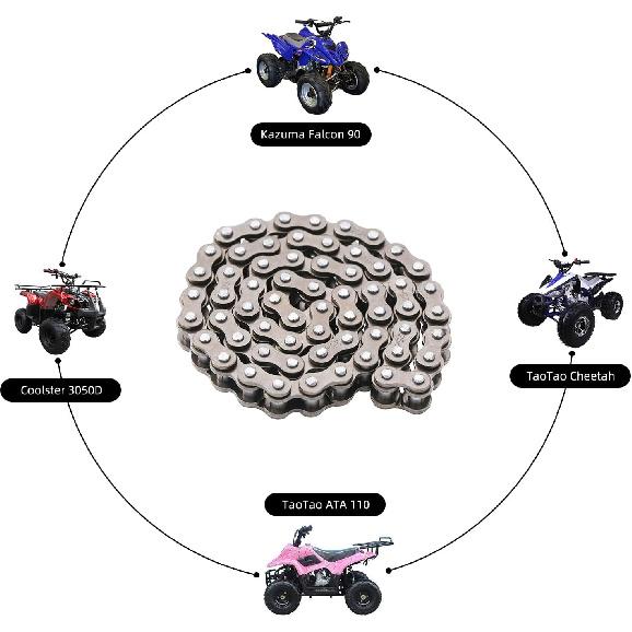 KAMIER 25H 62 Links Timing Starter Chain Breaker For 70Cc 90Cc 110Cc 125Cc TaoTao ATA Kazuma Falcon Coolster Mountopz Lifan Vitacci Ice Bear Sunl