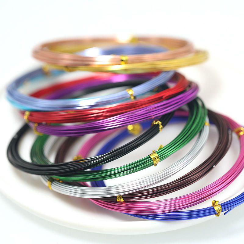 2-10Meters Aluminum Wire Color Painted Metal Cord for DIY Jewelry Making Findings Accessories 0.6/0.8mm/1mm/1.2mm/1.5mm/2mm/3mm