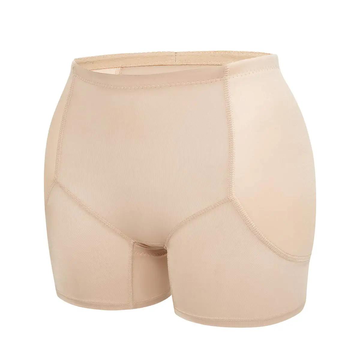 

Трусики с подкладкой в ​​виде задницы для женщин, шорты для поднятия ягодиц, бесшовное нижнее белье, улучшающее бедра, корректирующее белье, шорты для мальчиков, безопасные короткие штаны для под юбками XXXXL бежевый