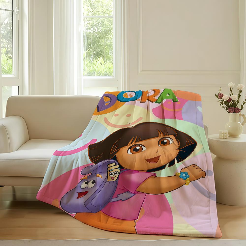 Adventure cartoon D DoraS Blanket For Sofa Office Bed Plane Travel Sleep Read Relax Camping Soft And Warm