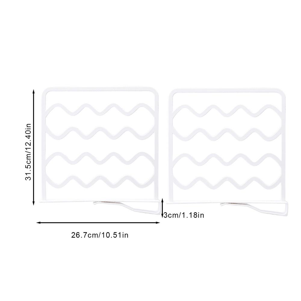 

Разделители для полок-органайзеров 2 шт. прозрачные разделители для одежды органайзер полки для хранения в спальне разделители для свитеров рубашек белый