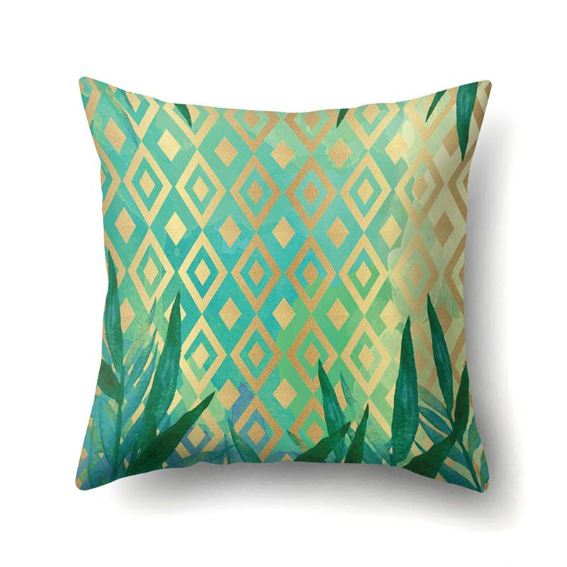 Polyester Kissenbezug Dekorative Blumen Haus Pflanze Druck Kissenbezug Lendenkissen Sofa Kissenbezug