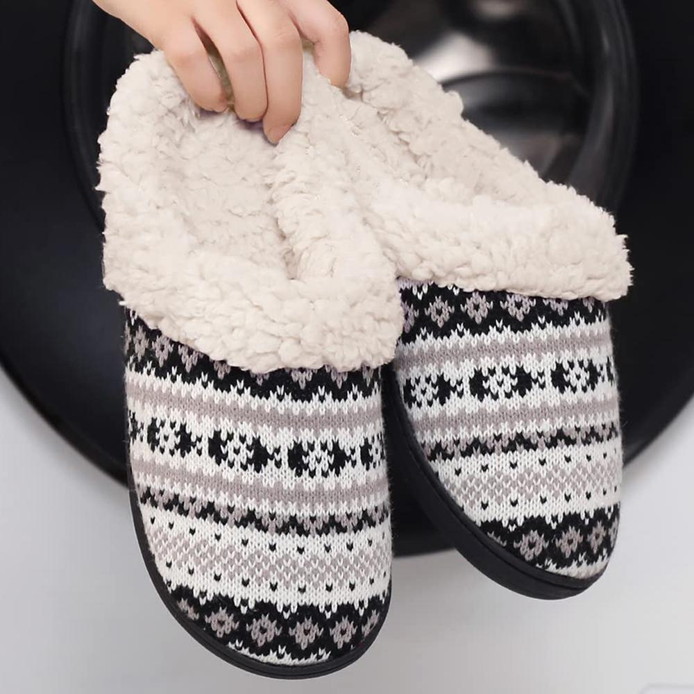 Fashion Shevalues Fluffy Fur House Slippers For Women Men Comfy Winter Plush Slippers With Fleece Lined Non-slip Warm Indoor Home Shoes