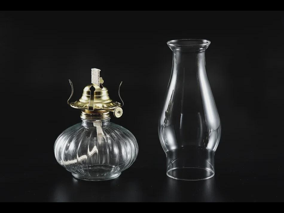 Retro Glass Oil Lamp - Vintage Kerosene Lantern for Nostalgic Decor