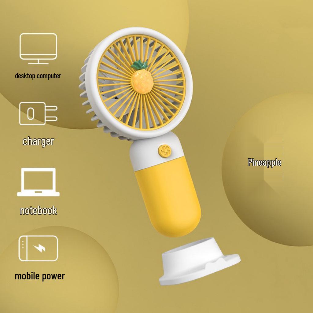Portable Cartoon Flower Mini Fan & Phone Holder - Cute Gift Souvenir